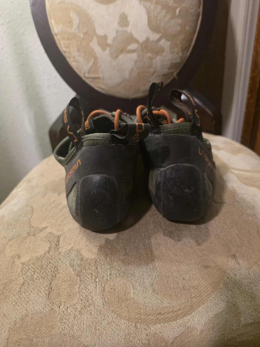 La Sportiva Men's Olive Green and Orange Climbing Shoes